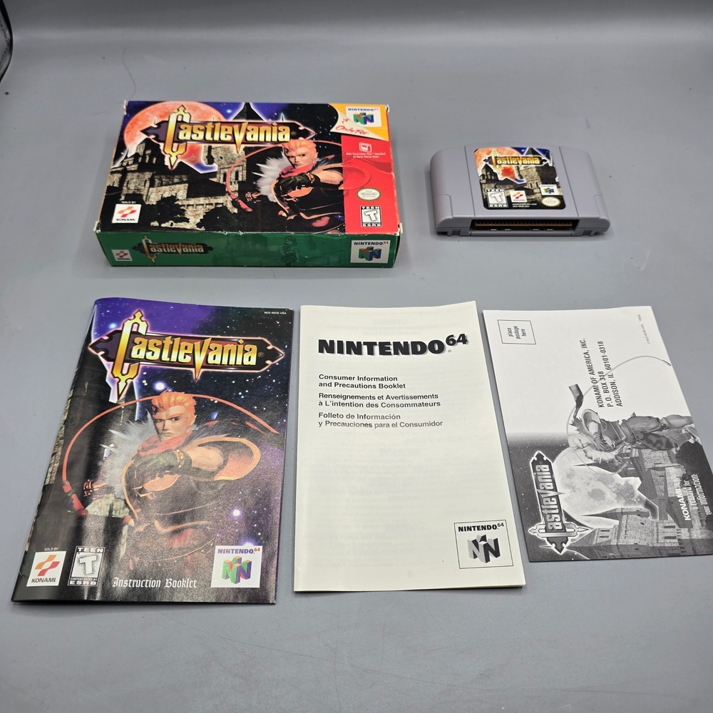 Castlevania Nintendo 64 N64 Game Complete With Manual Box CIB Konami Authentic